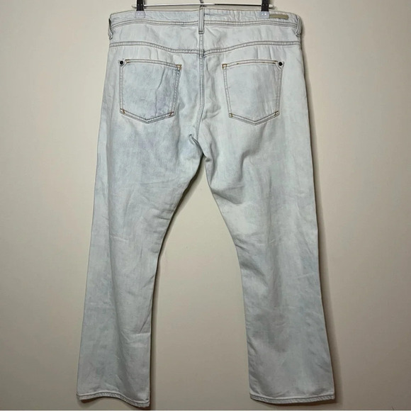 ANTHRO PILCRO And The Letterpress Hyphen Distressed Light Wash Boyfriend Jeans - Picture 9 of 14